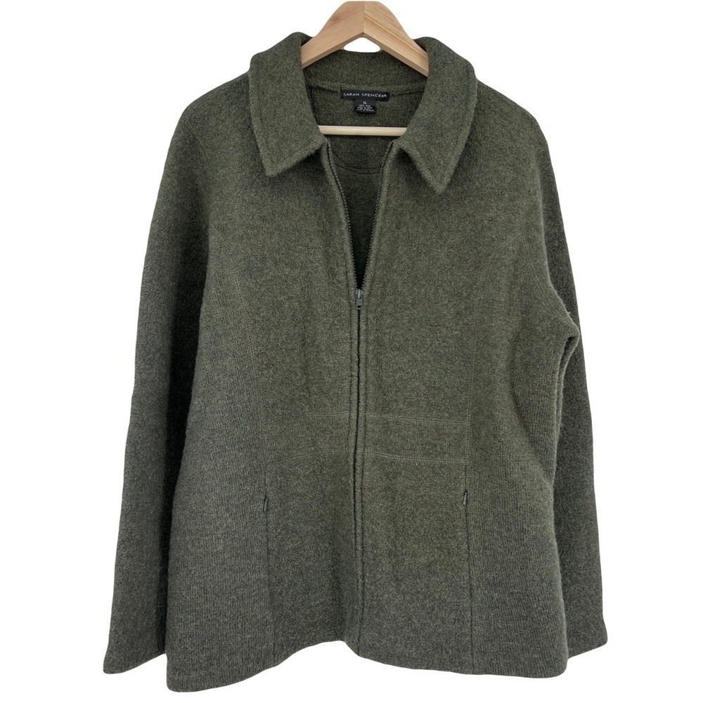 Sarah Spencer wool sweater jacket women's XL‎